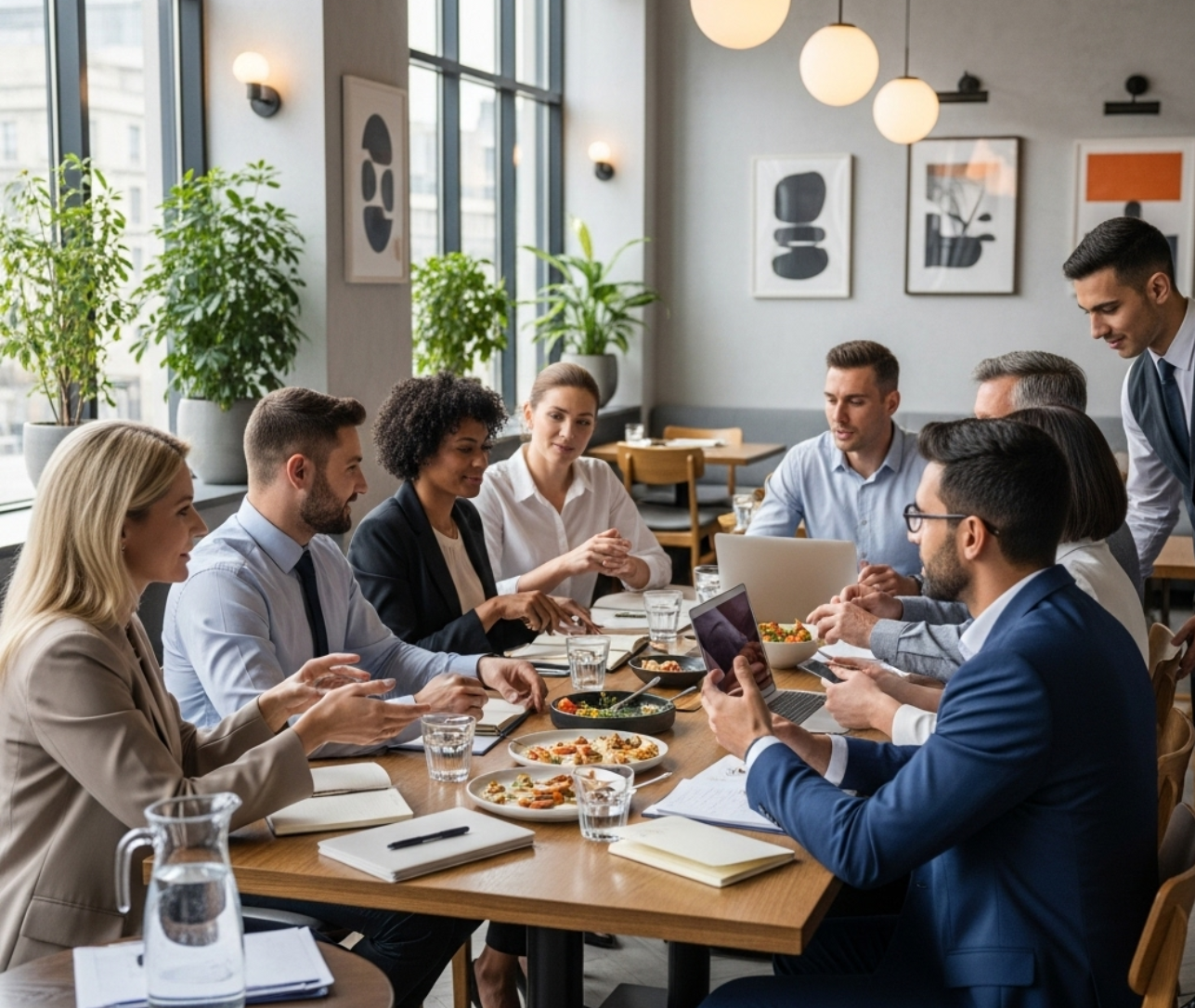 ビジネス出張に革命を！主要都市間の「真ん中」で見つける、ムスリムフレンドリーな会食場所ガイド